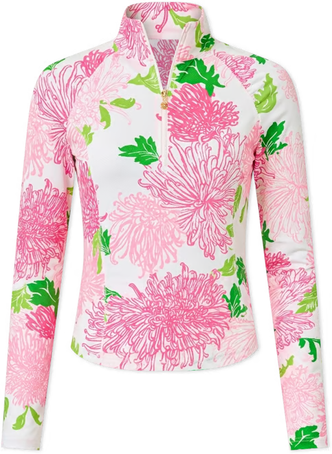 JUSTINE HALF ZIP UPF 50+ - RESORT WHITE - LIL GO WITH THE FLOW