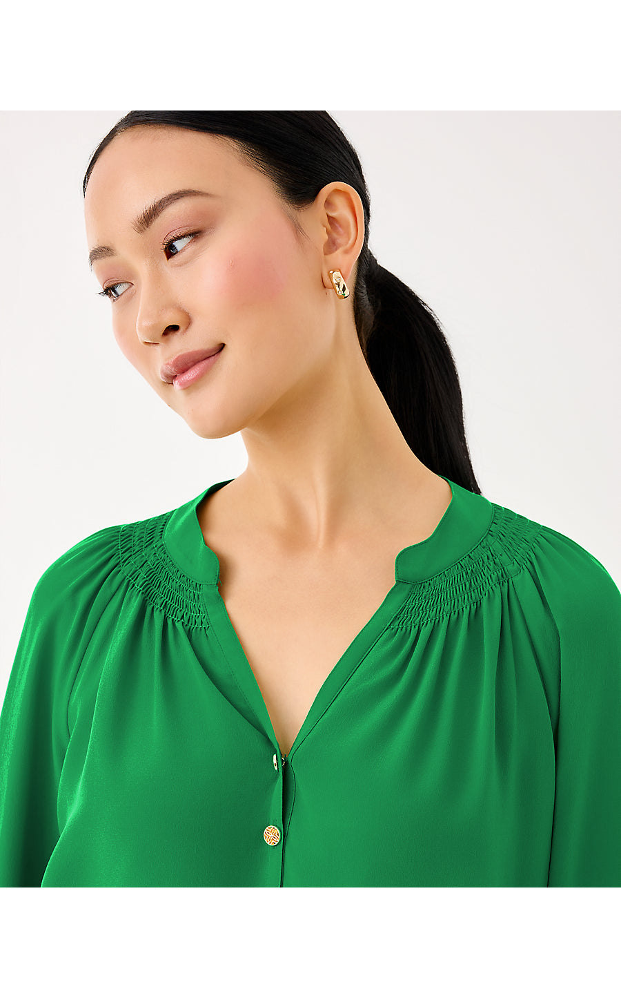 ELSA TOP - BAMBOO GREEN