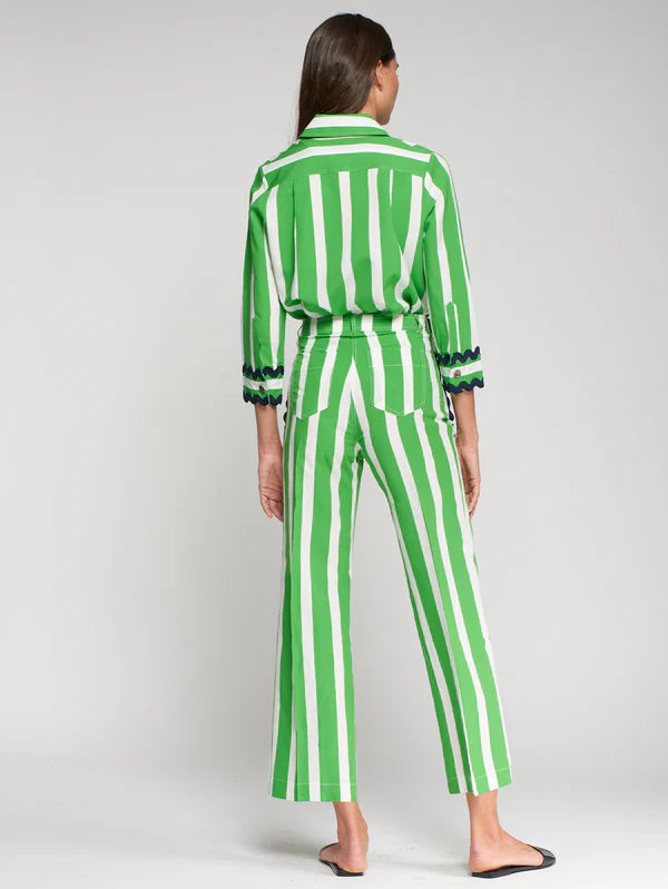 Rayas Striped Pants - Green