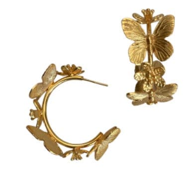 BUTTERFLY HOOPS - GOLD