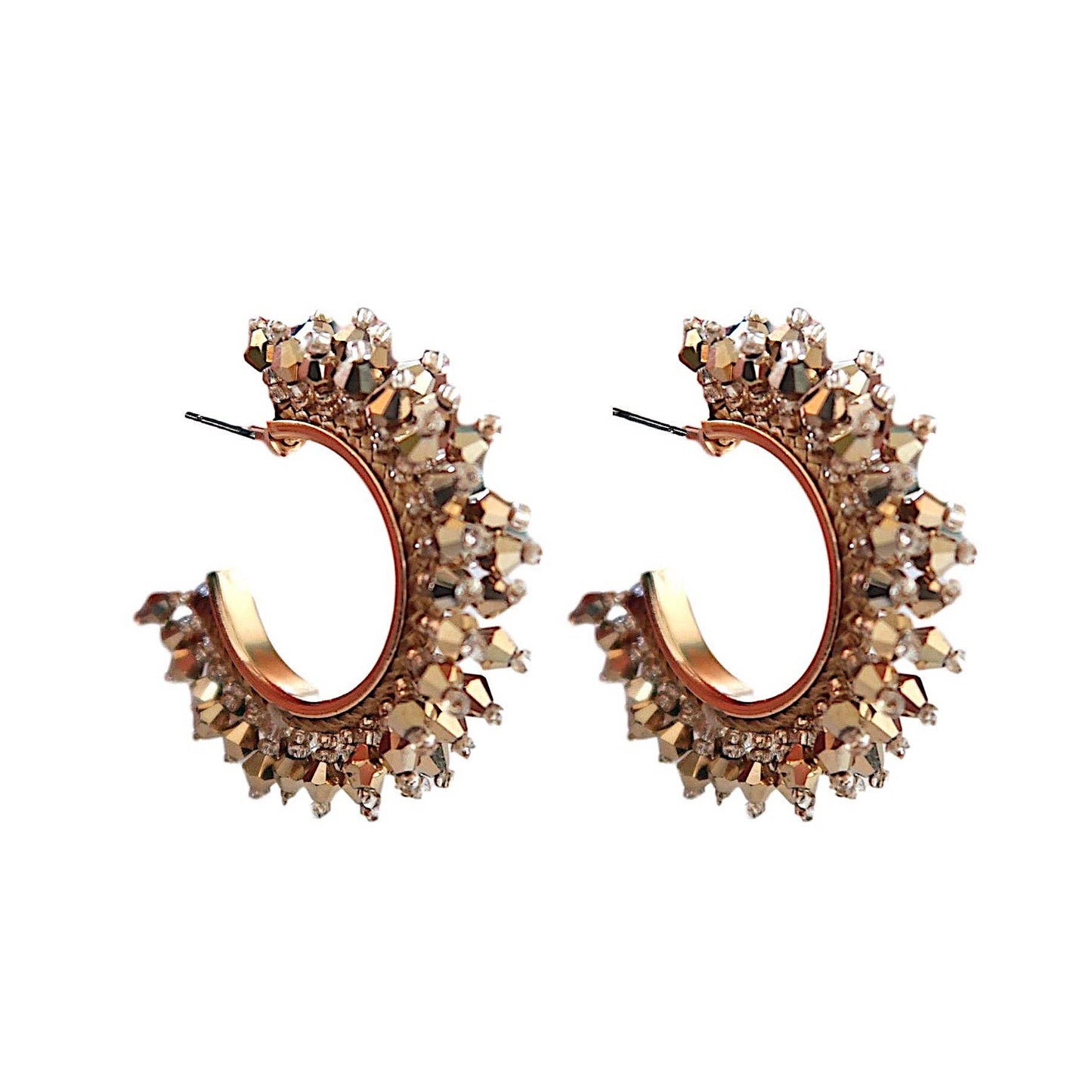 Gold Sparkler Hoops