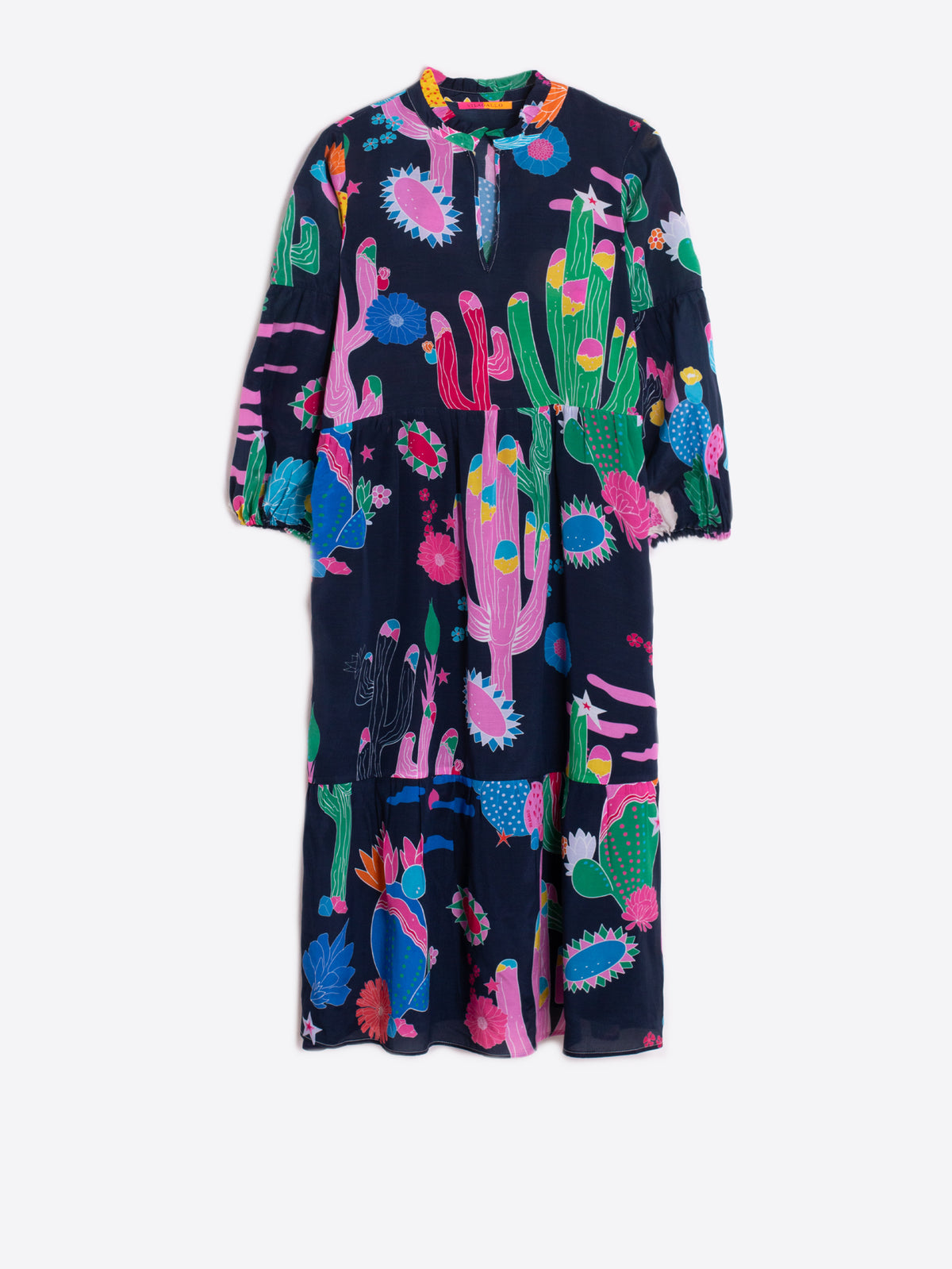 Catalina Dress - Cactus Navy Print