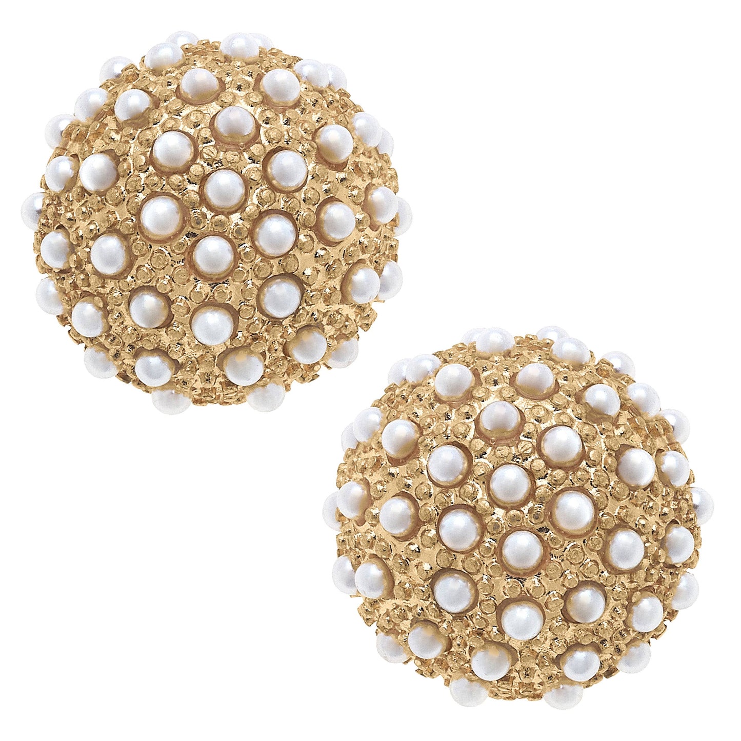 Eliza Pearl Stud Earrings- Ivory