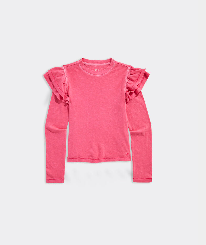 Girls' Flutter Long-Sleeve Surftee™ - Rhododendron
