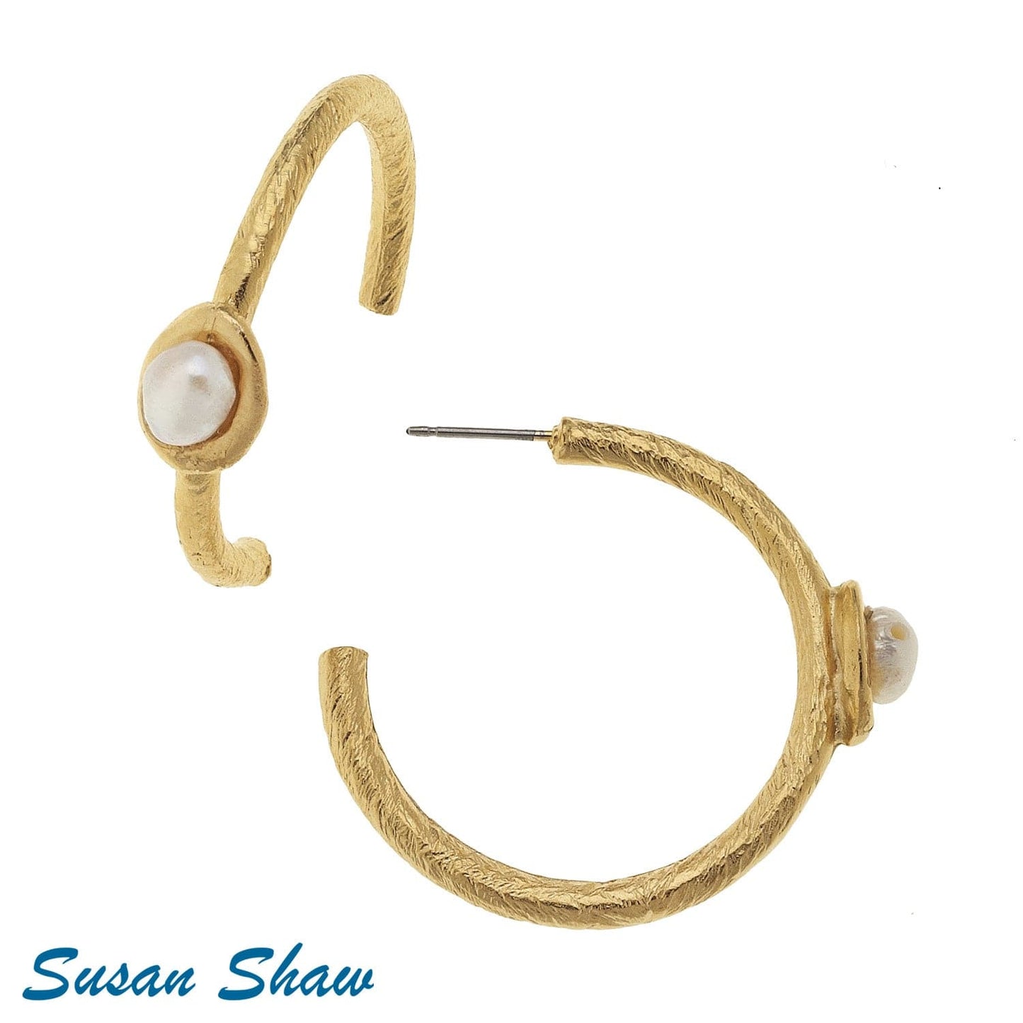 Pearl Accent Hoops