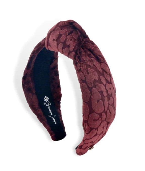 Mauve Leopard Print Knotted Headband
