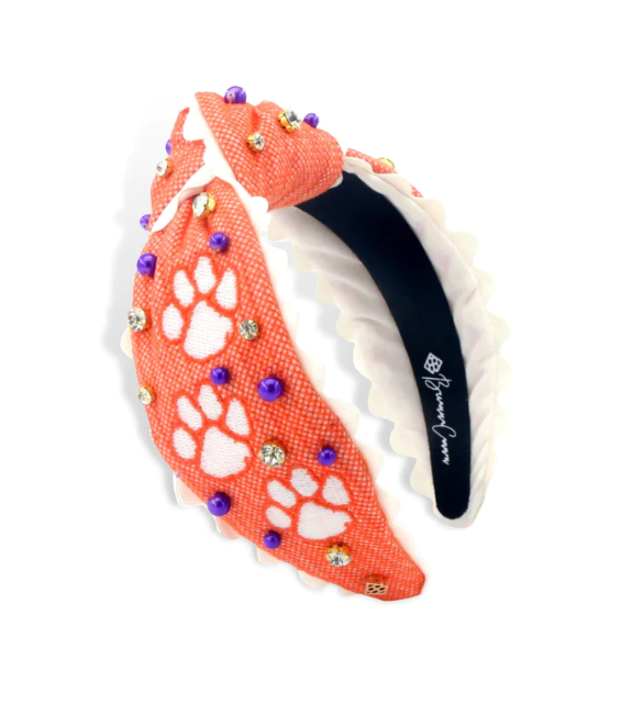 CLEMSON CROSS STITCH HEADBAND