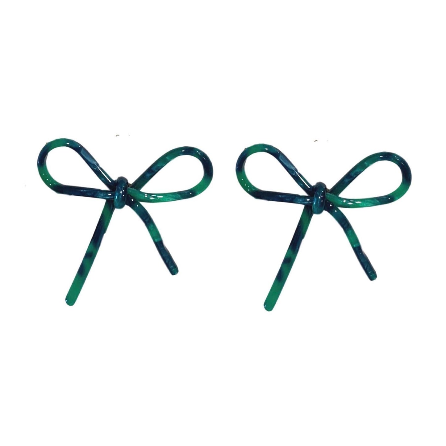 Tortoise Bows - Emerald