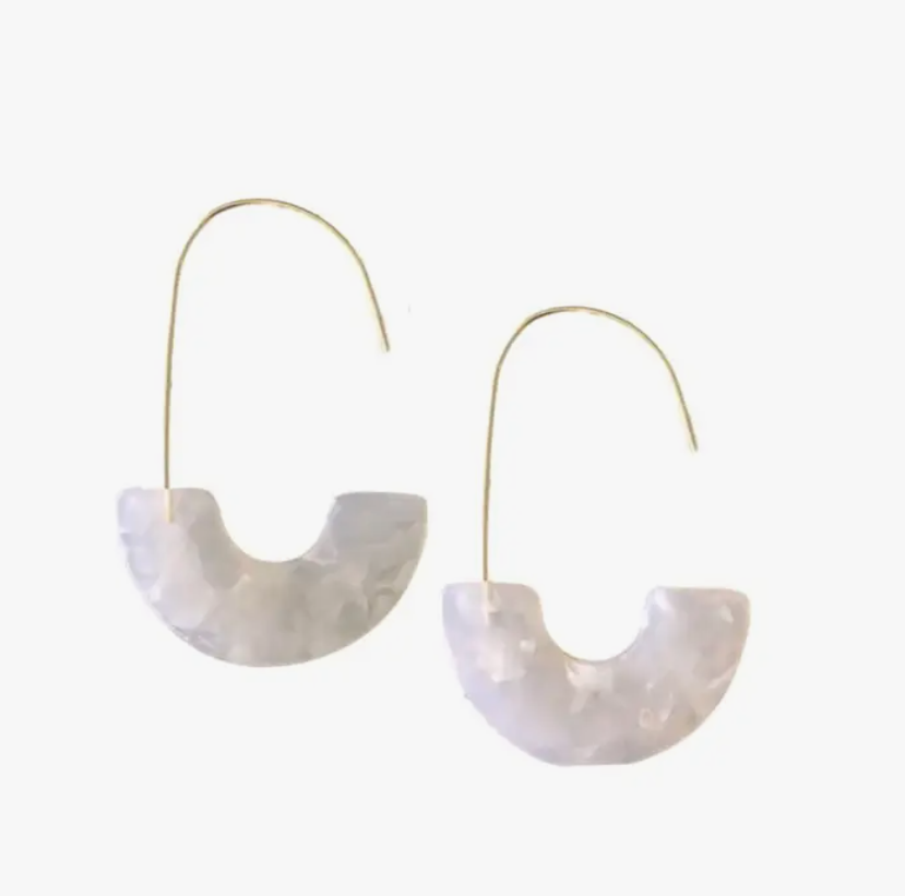 Tortoise Isla Hoops - Marble White