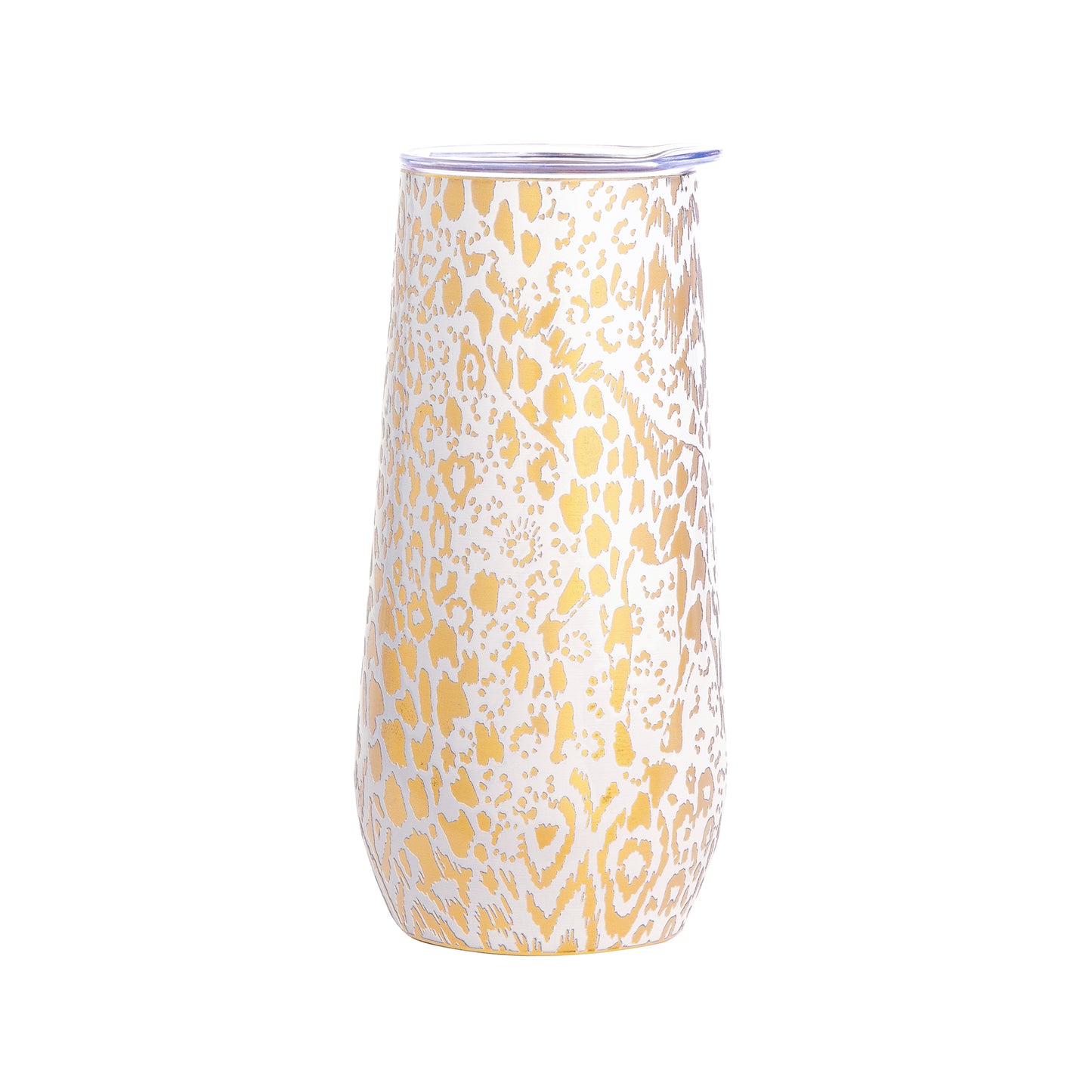 Stainless Steel Champagne Flute - Gold Metallic Pattern Play