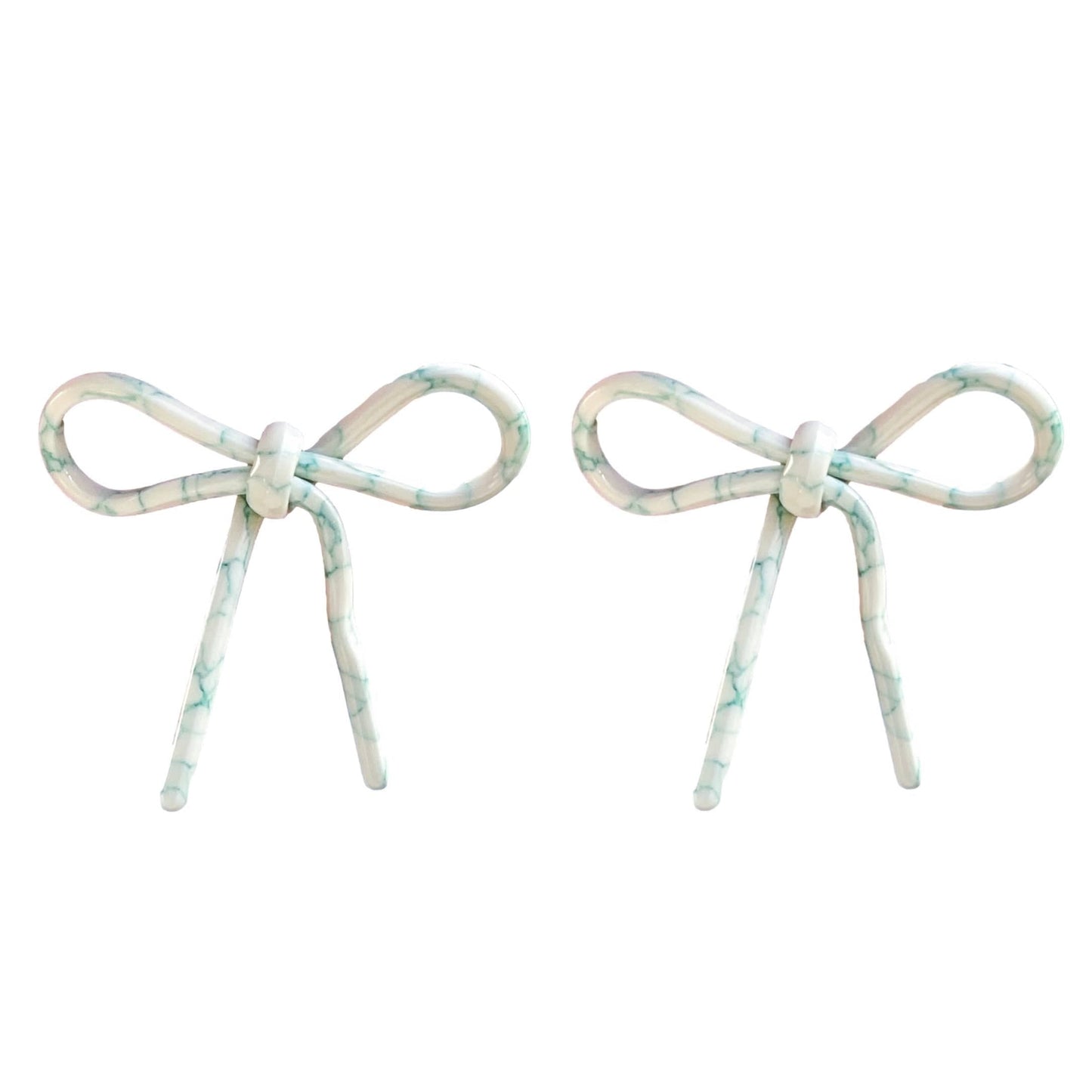 Poolside Aqua and White Bows
