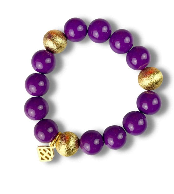 Purple Beaded Brianna Bracelet