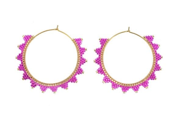 Kona Hoop Earring Pink