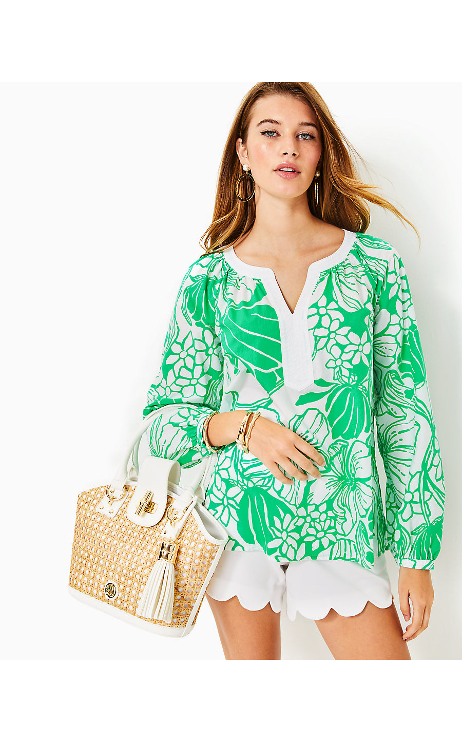 CAMRYN TUNIC - SPEARMINT - OVERSIZED KISS MY TULIPS