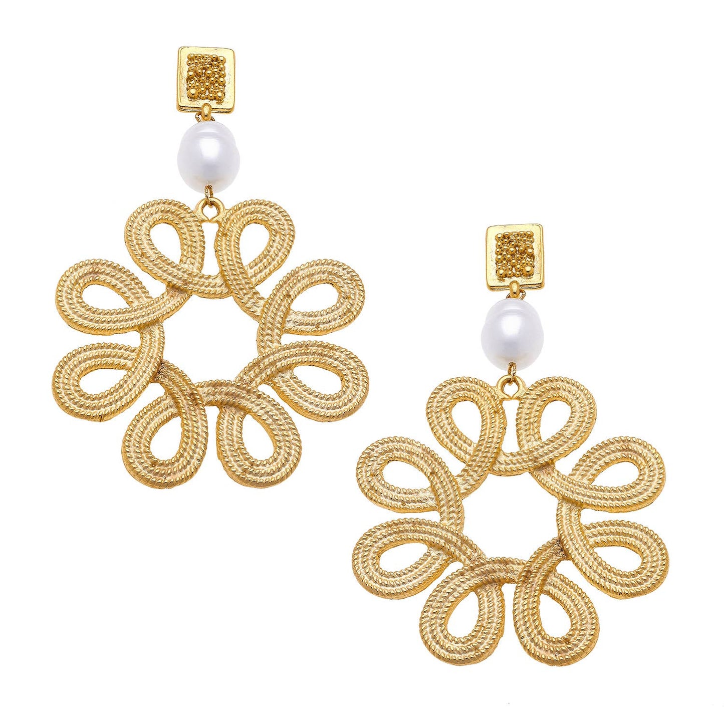 Flower Pearl Earrings