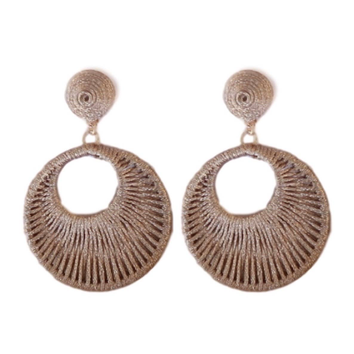 Bronze Metallic Wrapped Bali Drops