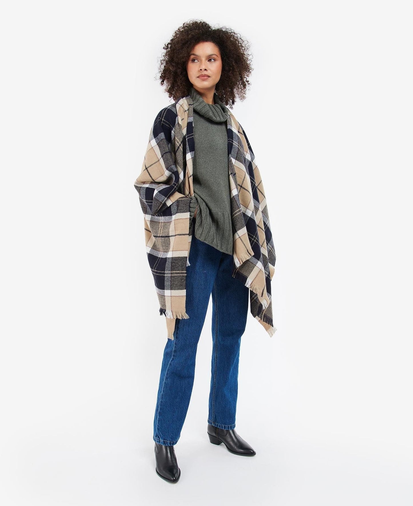 Staffin Tartan Serape - ROSEWOOD