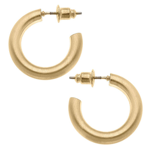 Célia Hoop Earrings - Satin Gold
