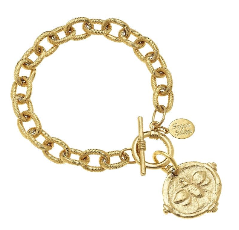 Gold Bee Intaglio Bracelet