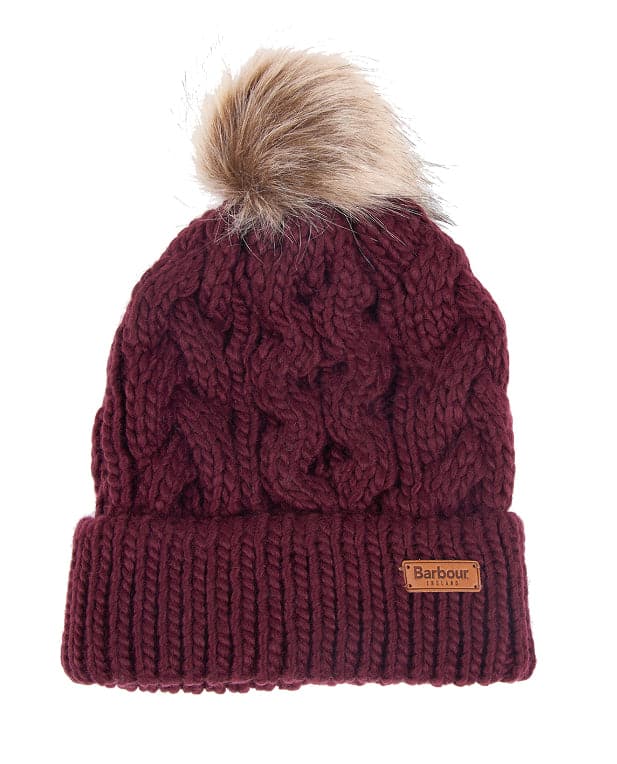 PENSHAW CABLE BEANIE -BORDEAUX