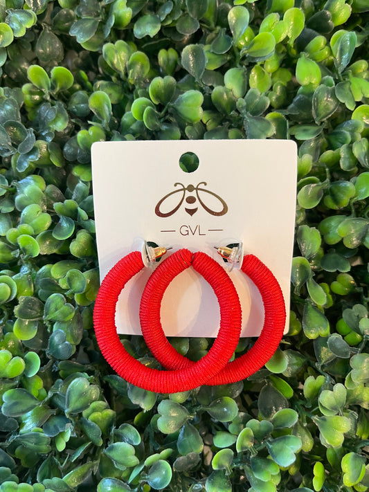 WRAPPED HOOPS - RED