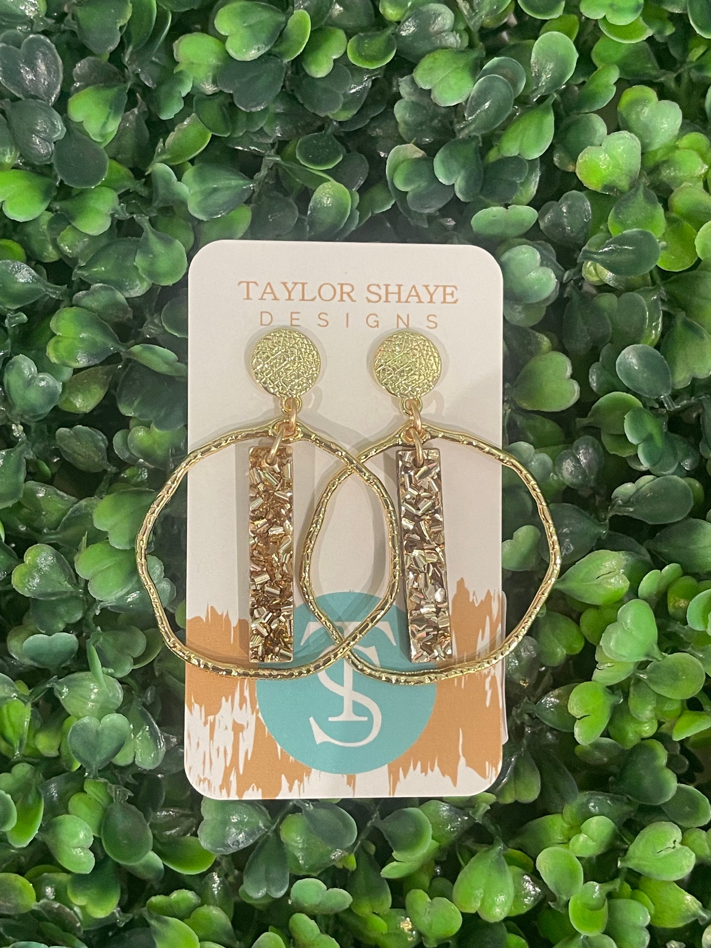 Gold Brighter Days Stick Hoops