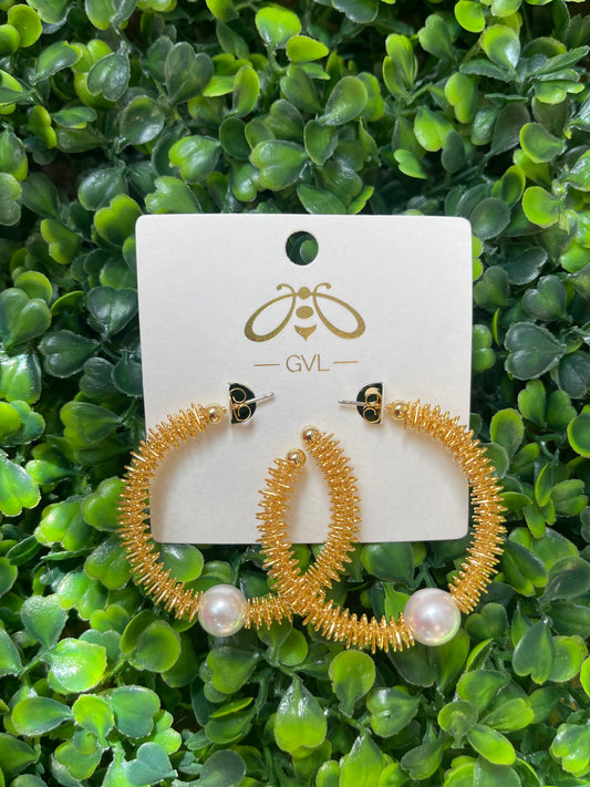 PEARL TEXTURED HOOPS