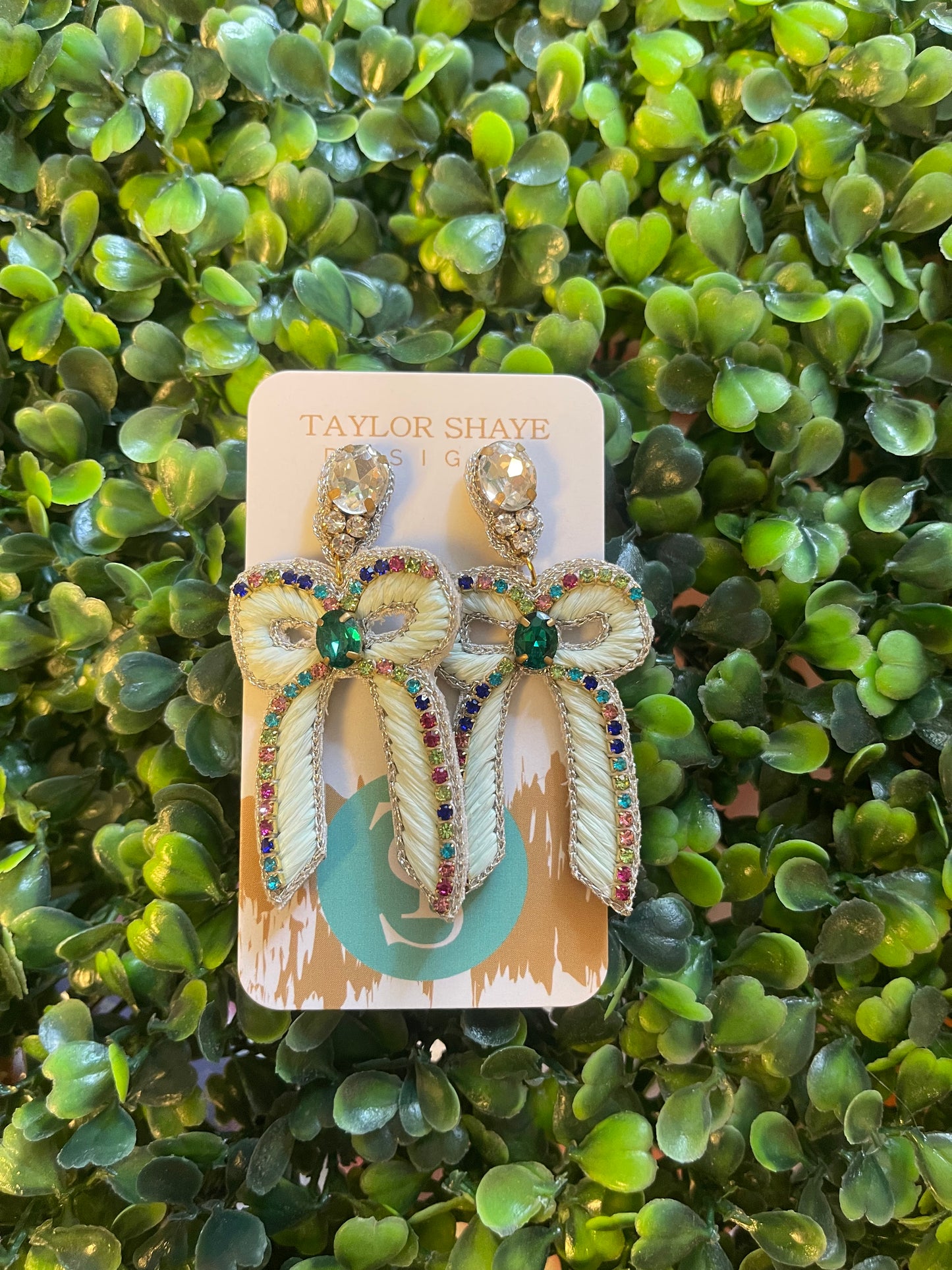 Beaded Bow Drops - Rainbow