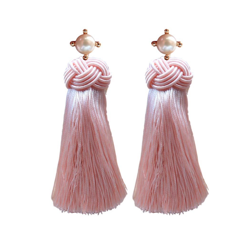 Pink Champagne Pearl Tassels