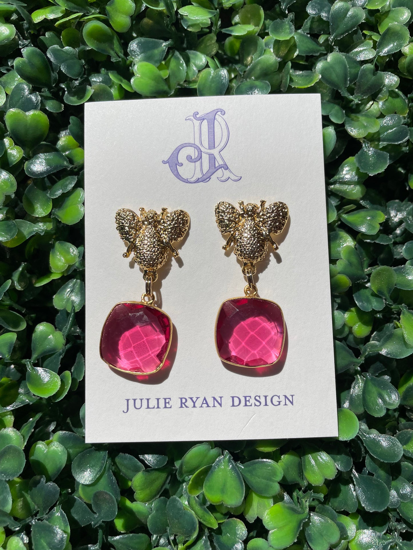 PINK BEE EARRINGS