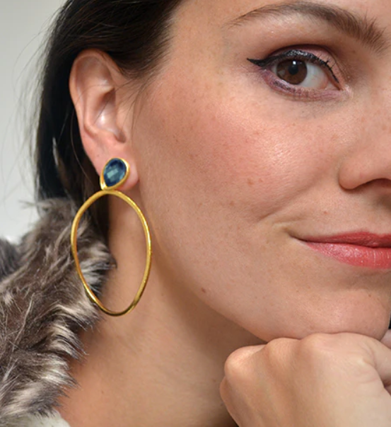 AMELIA EARRINGS - MIDNIGHT BLUE