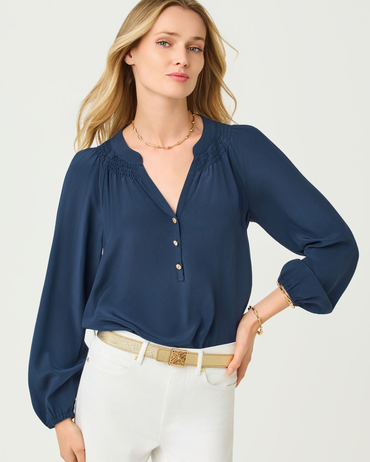 Elsa Top Low Tide Navy