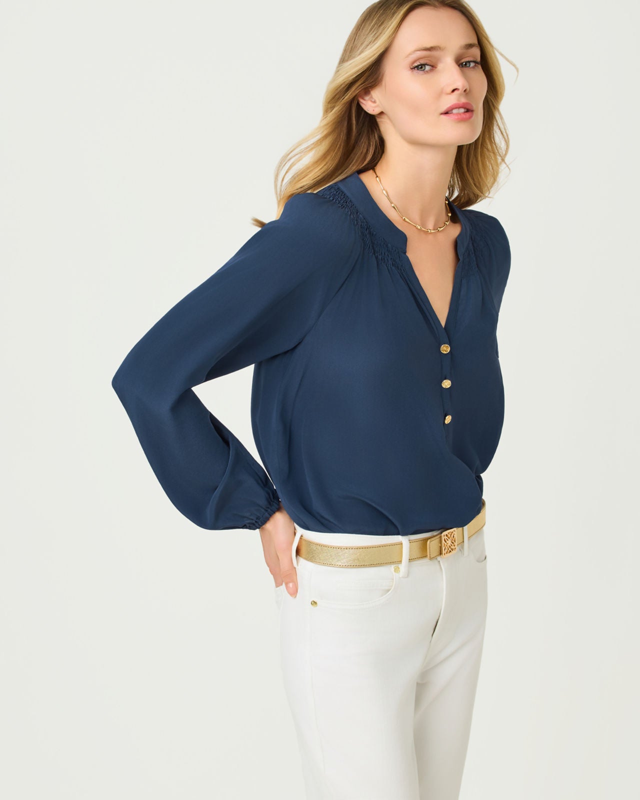 Elsa Top Low Tide Navy
