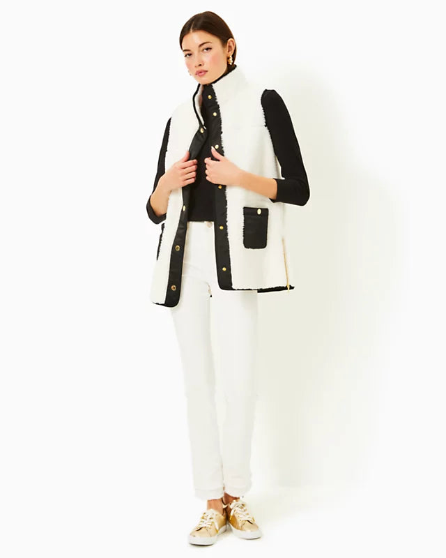 GRAYCELE SHERPA VEST-COCONUT