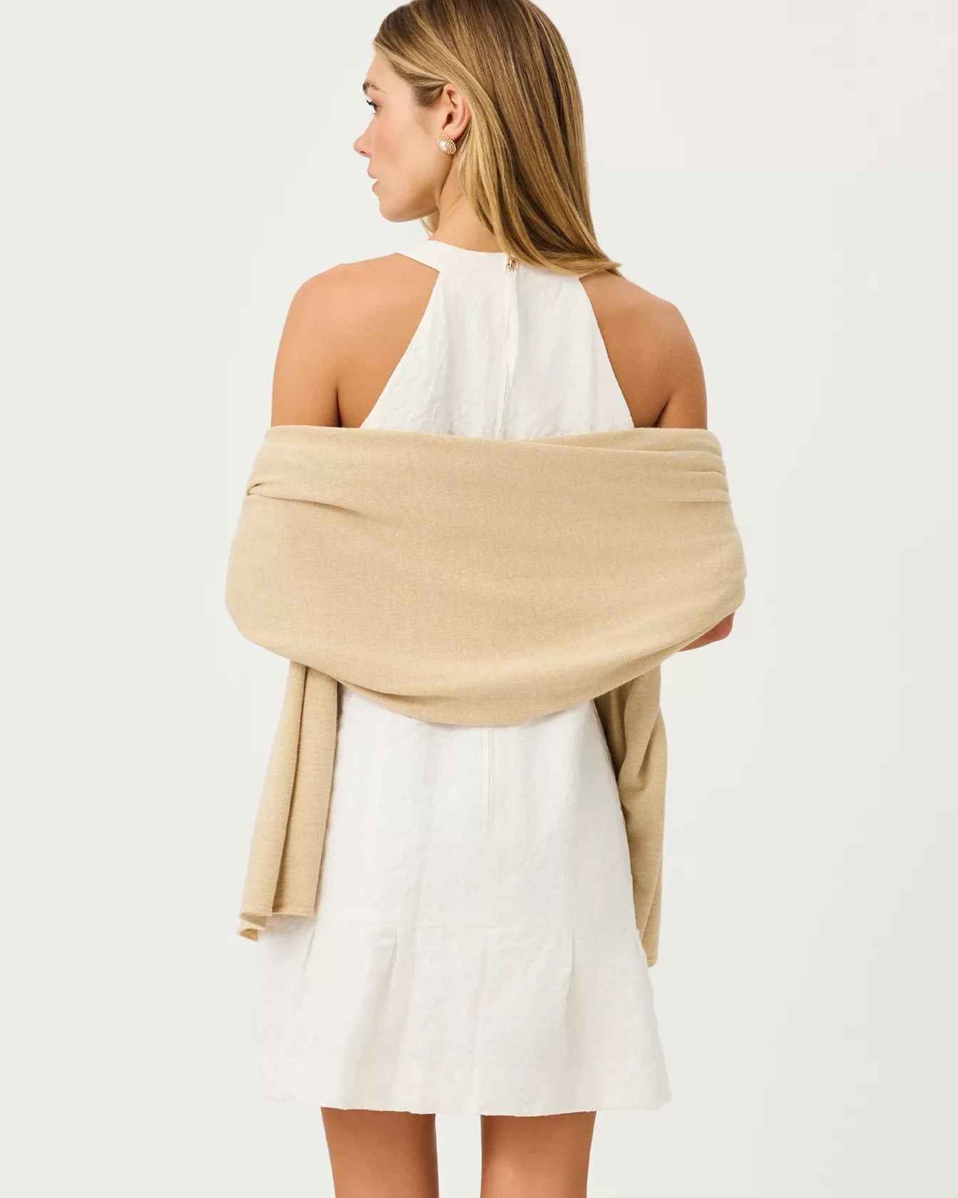 Lanelle Wrap - Heathered Wicker Tan Metallic