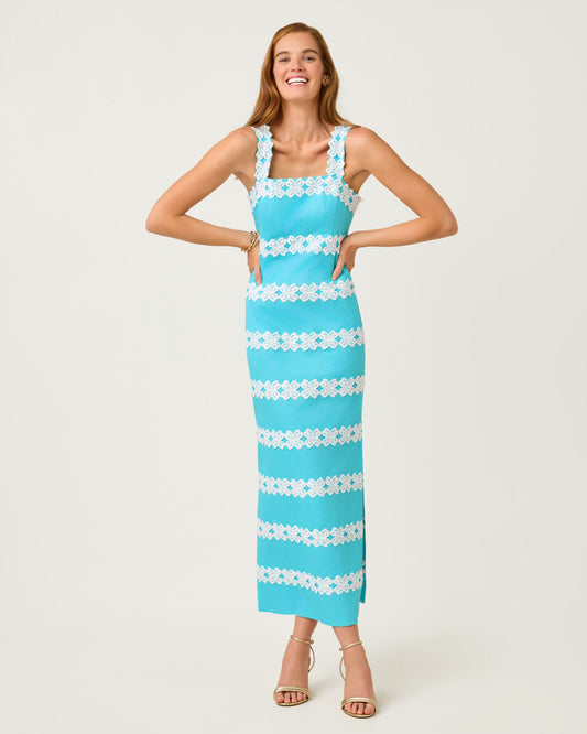 Davis Maxi Dress Capri Blue