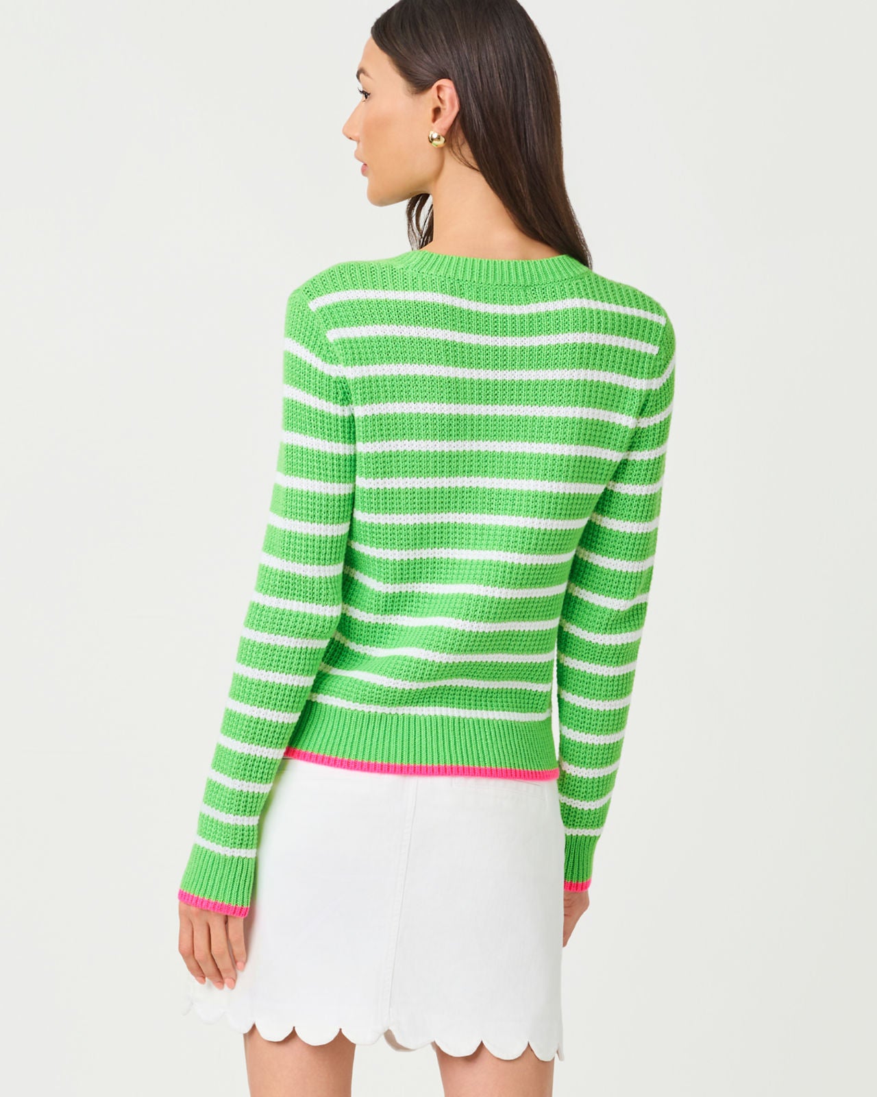 Jovienne Sweater Jackfruit Green Shine Bright Stripe