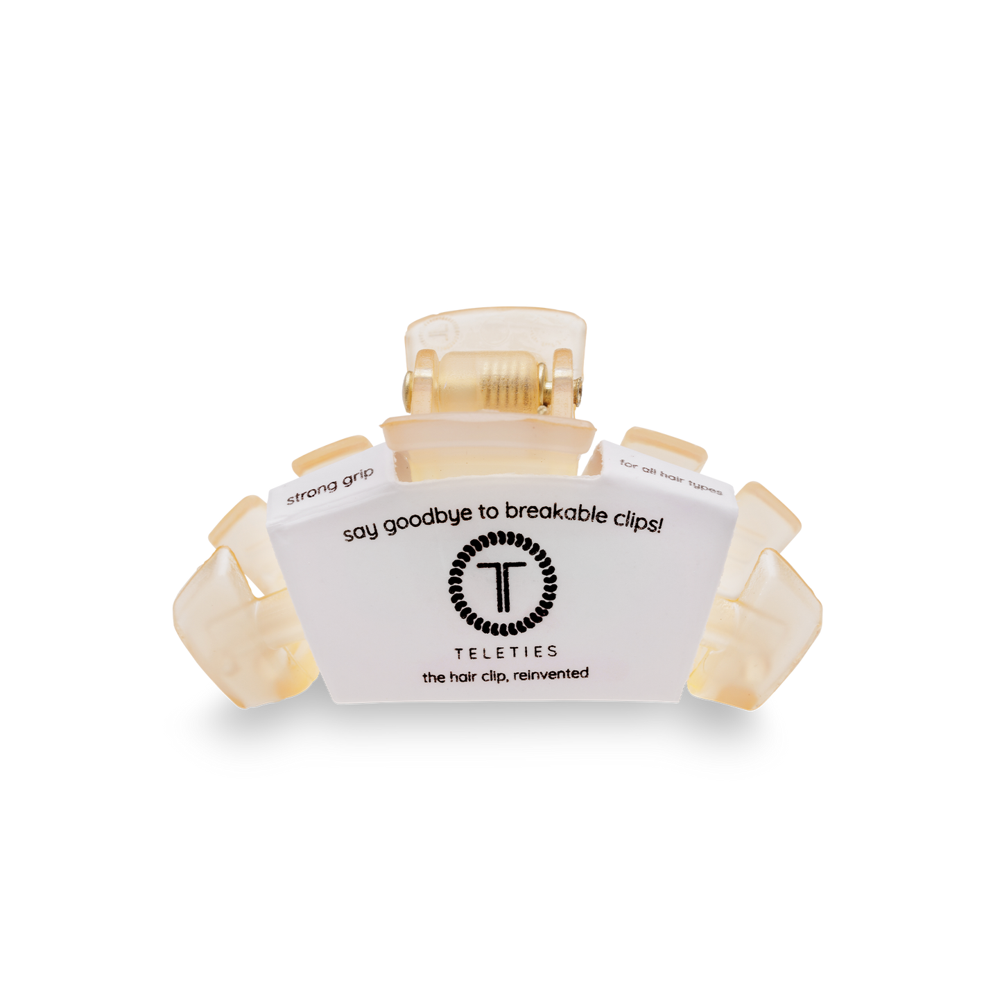 TELETIES - Classic Hair Clip | Tiny | Almond Beige
