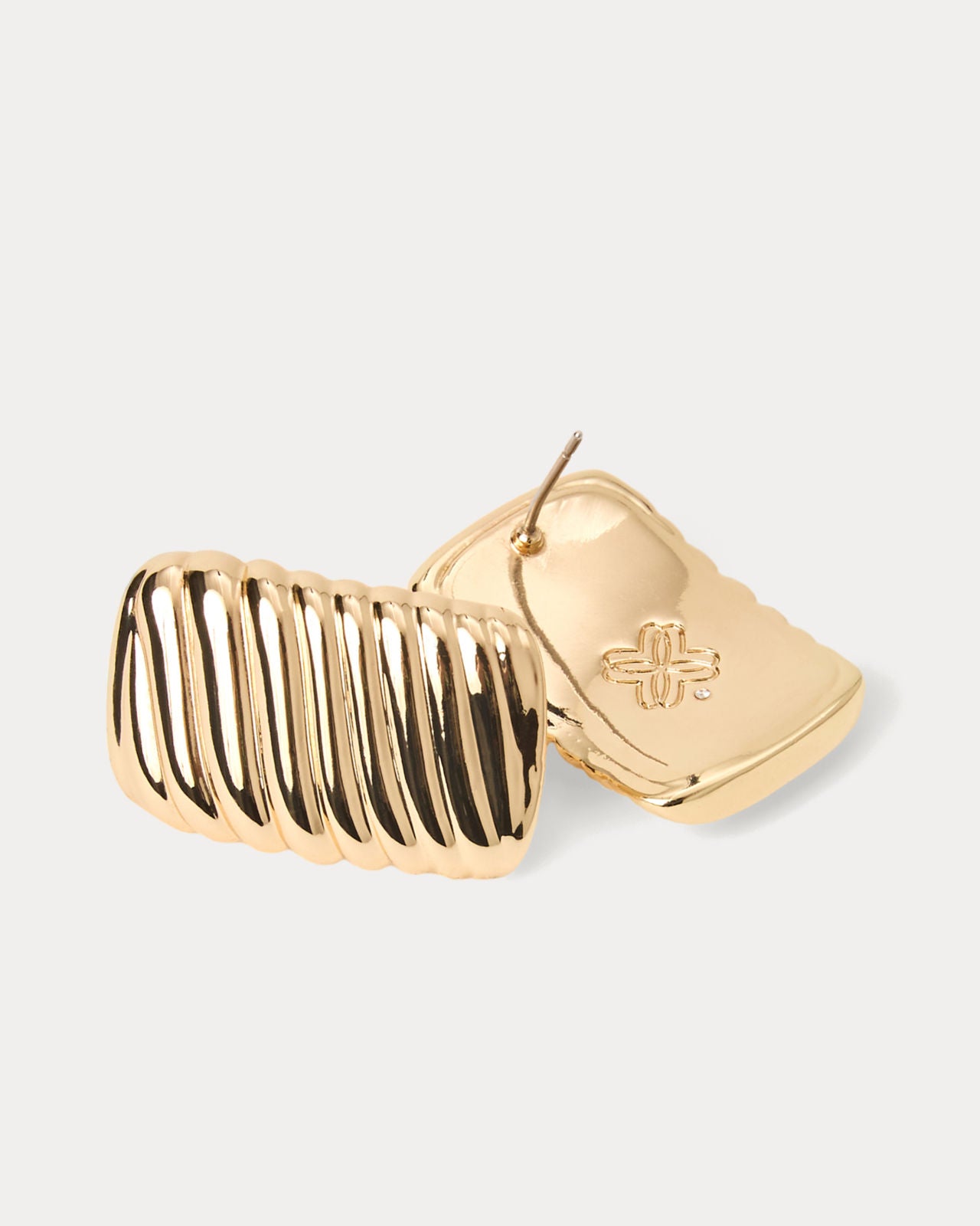 Viney Liney Earrings Gold Metallic