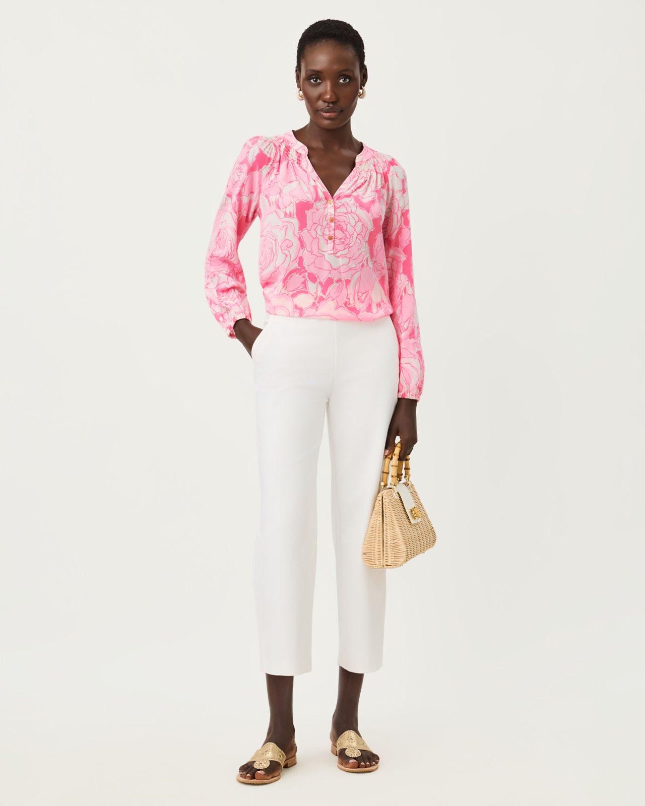 Sarissa Crop Pant Resort White