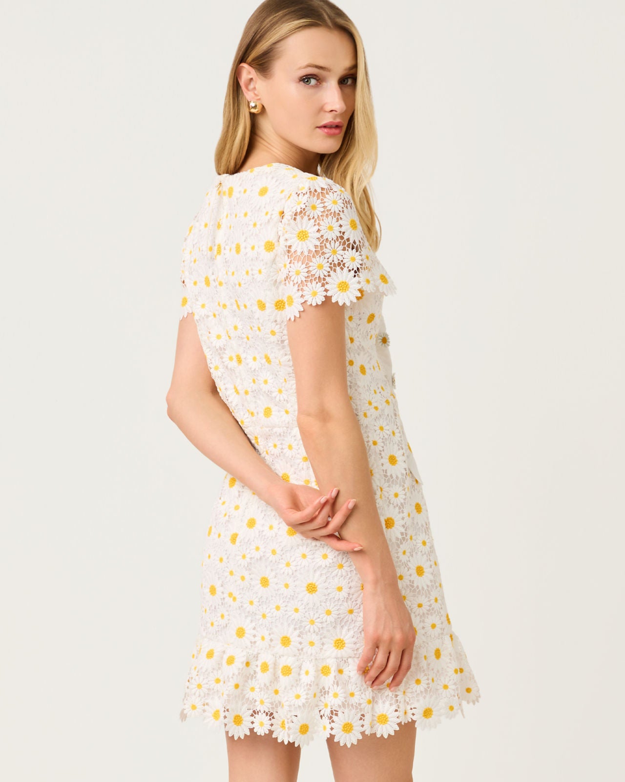 Peyton Skirted Romper Resort White Fresh As A Daisy Lace