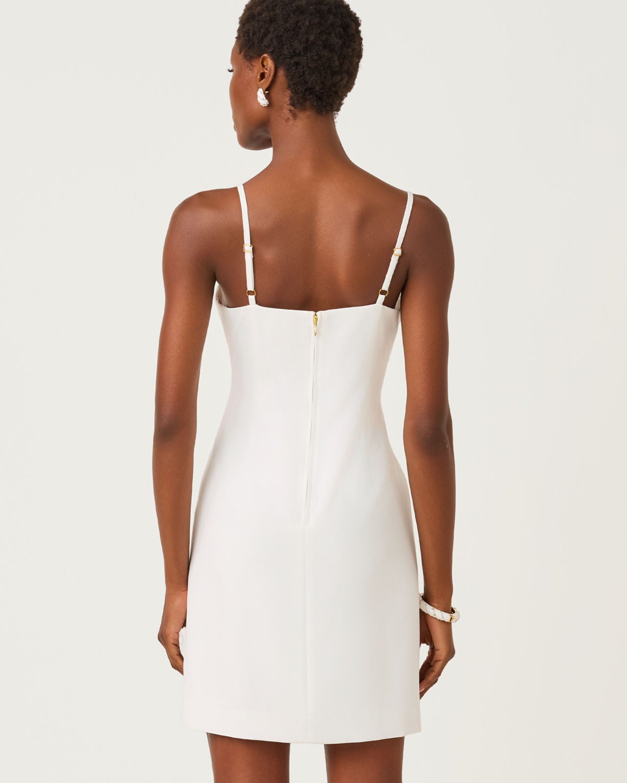 Annalyn Stretch Dress Resort White