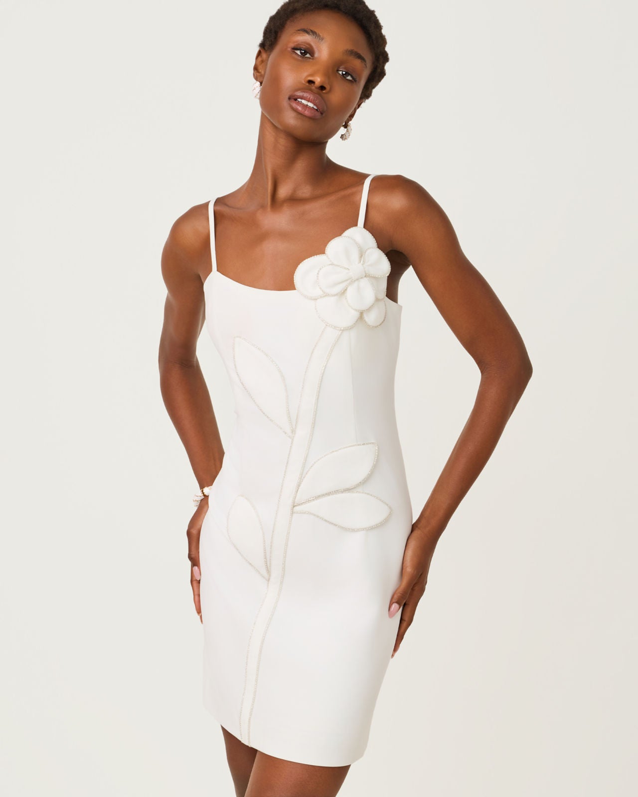 Annalyn Stretch Dress Resort White