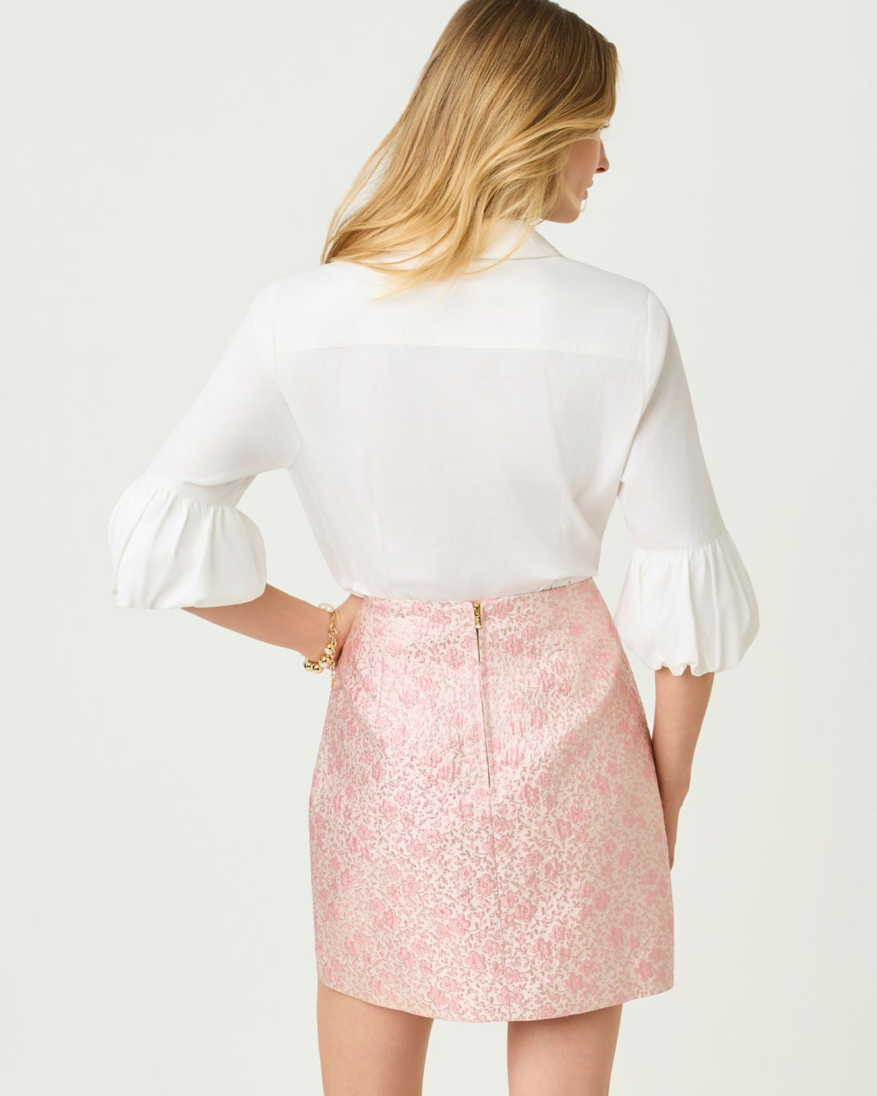 The Bubble Sleeve Lilly Shirt Resort White