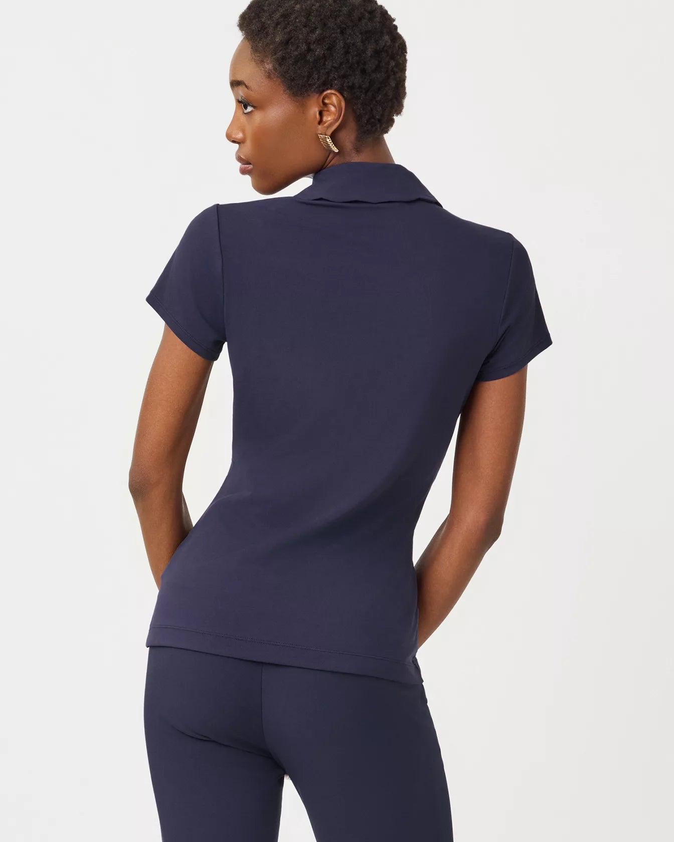 Frida Scallop Polo UPF 50+ In True Navy
