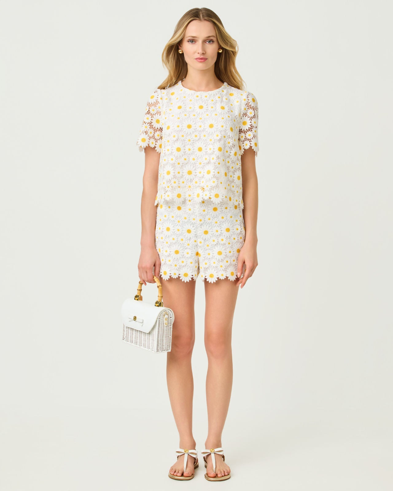 Devra Lace Short Resort White Fresh As A Daisy Lace