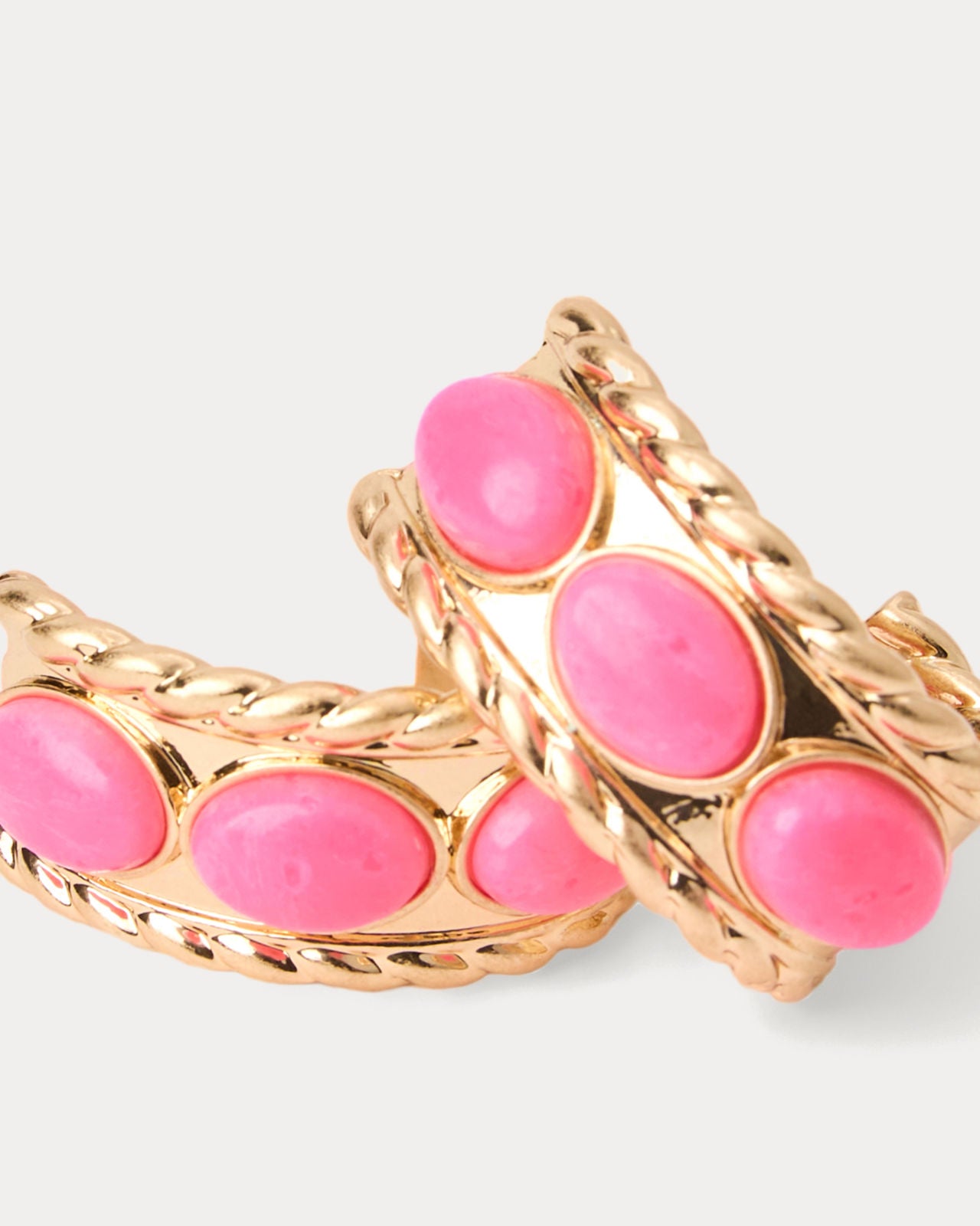 Sunshine Grove Hoop Earrings Cherry Blossom Pink
