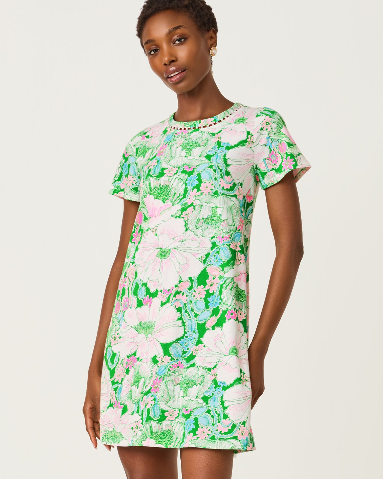 Cody Short Sleeve Dress Putting Green Poppyland