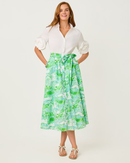 Sonaire Midi Shirtdress Capri Blue Galloping Gals