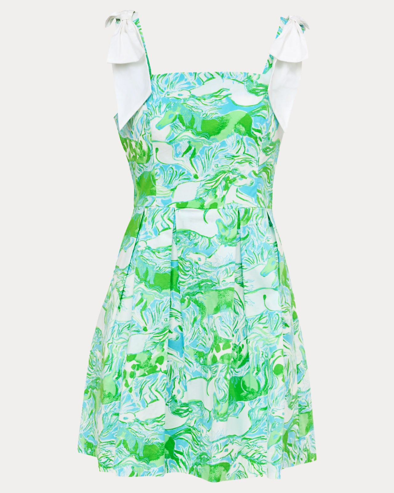 Cerese Skirted Romper Capri Blue Galloping Gals